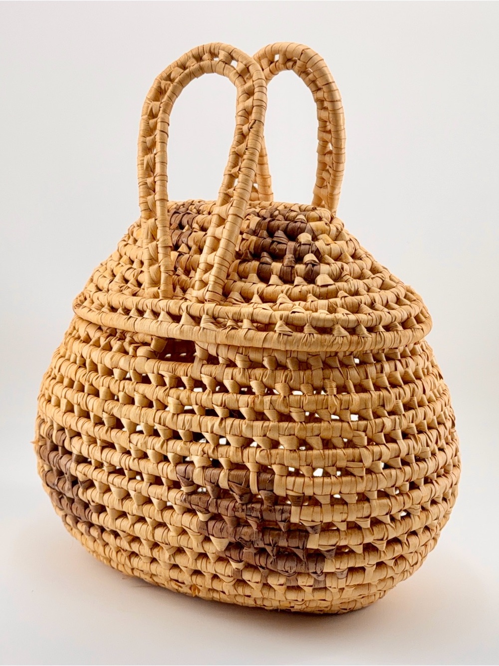 Hand Woven Native American Indian Tribal Southwestern Primitive Yucca Basket